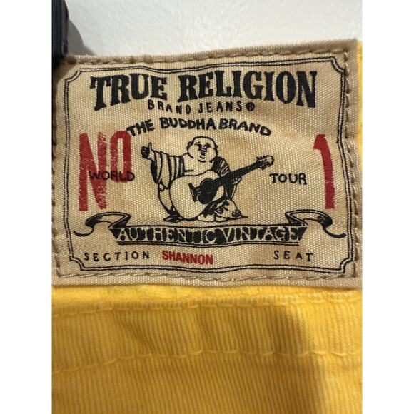 True Religion Shannon Pants Women's 28 Yellow Corduroy Stretch Skinny Leg Preppy - Picture 6 of 11